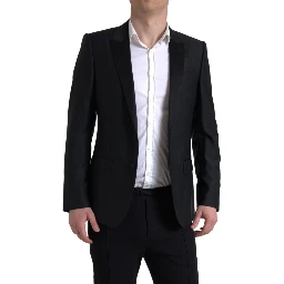Black Wool Single Breasted MARTINI Blazer
