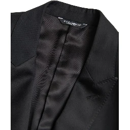 Black Wool Single Breasted MARTINI Blazer
