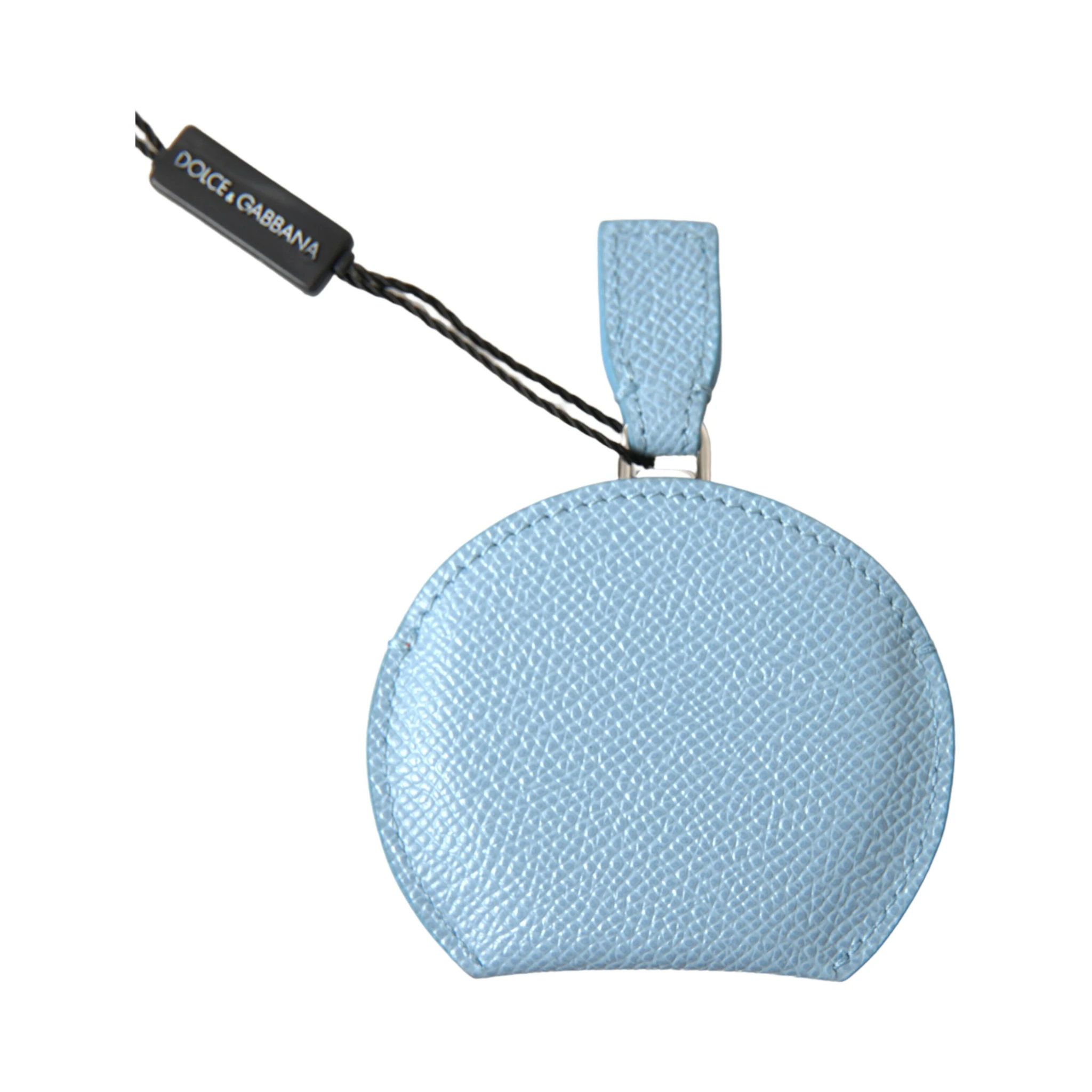 Light Blue Calfskin Leather Mirror Holder