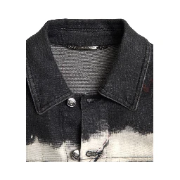 Multicolor Cotton Collared Denim Jacket