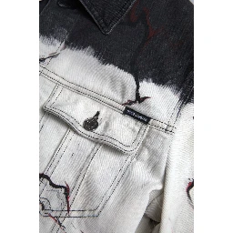 Multicolor Cotton Collared Denim Jacket