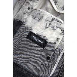 Multicolor Cotton Collared Denim Jacket