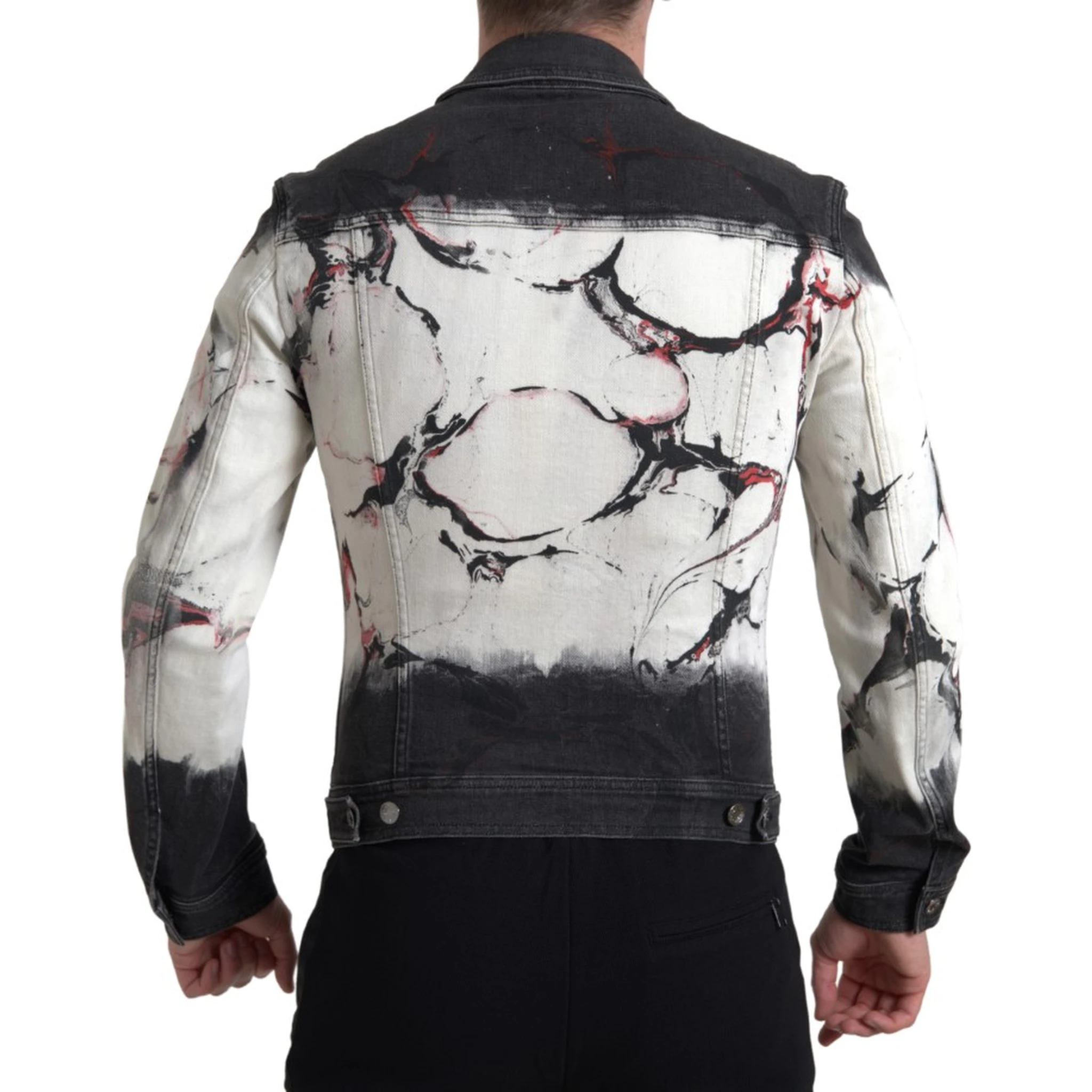 Multicolor Cotton Collared Denim Jacket