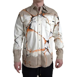 Multicolor Cotton Collared Denim Shirt