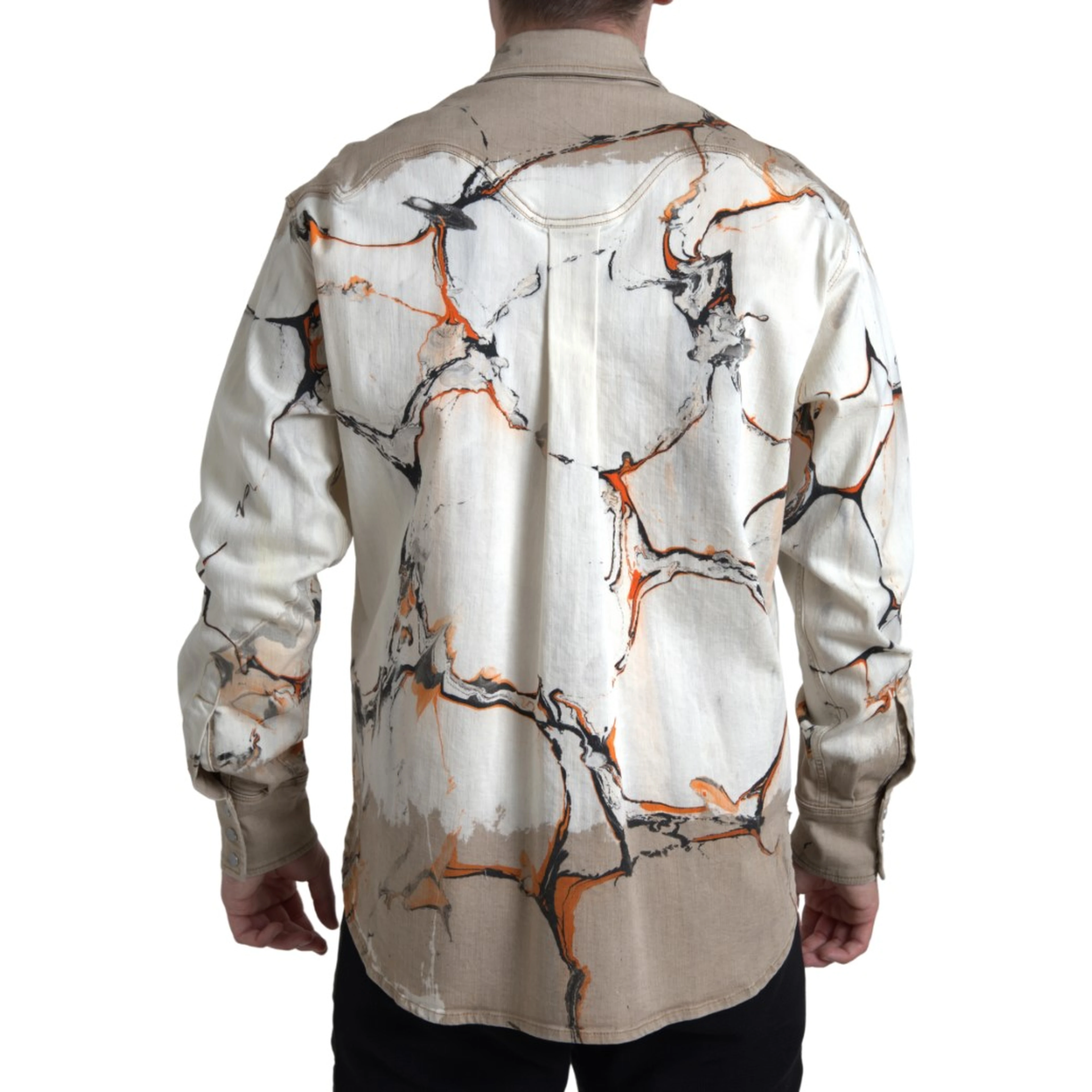 Multicolor Cotton Collared Denim Shirt