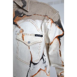 Multicolor Cotton Collared Denim Shirt