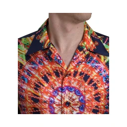 Multicolor Luminarie Print Men Shirt Silk