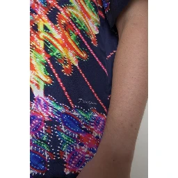 Multicolor Luminarie Print Men Shirt Silk