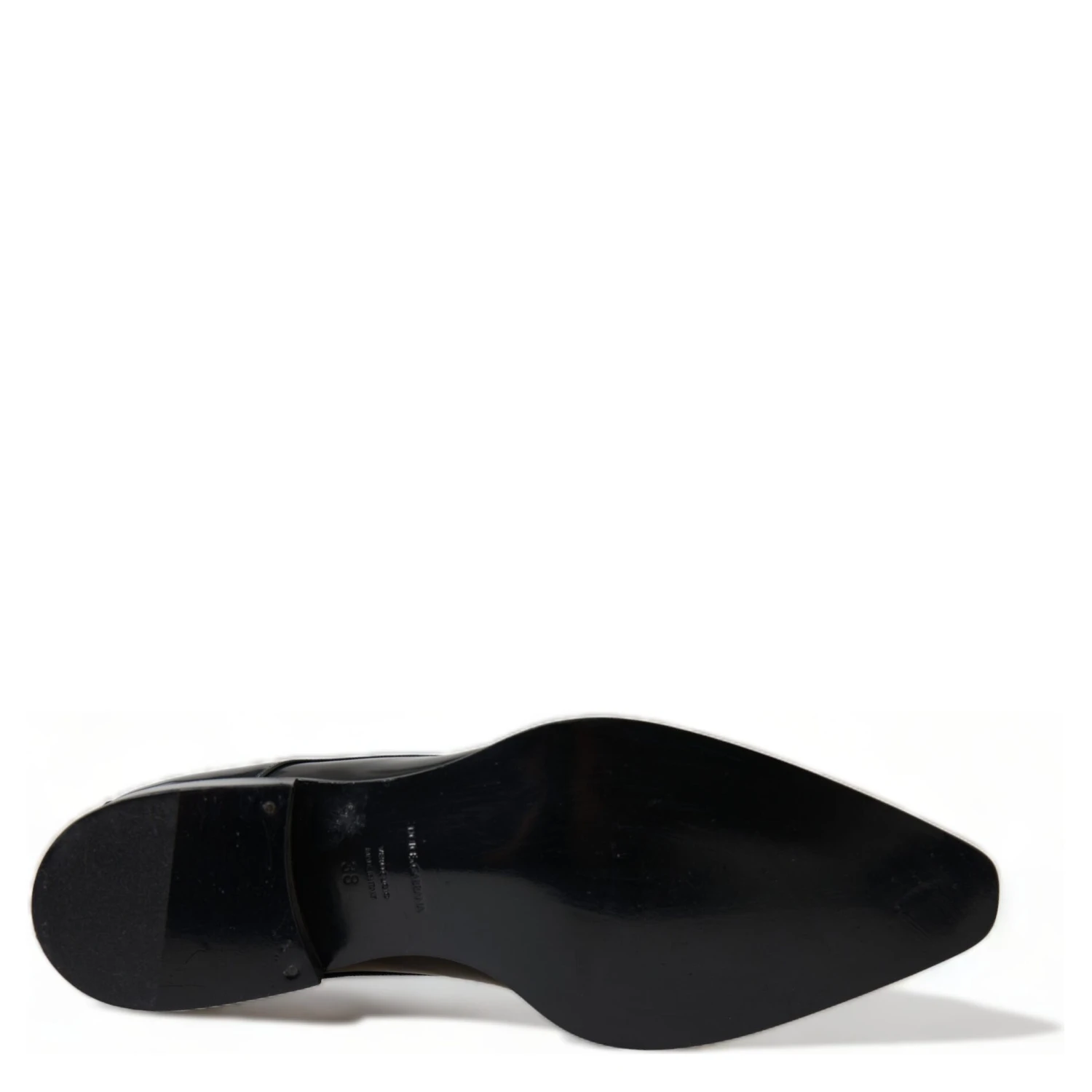 Black Leather Lace Up Formal Flats Shoes