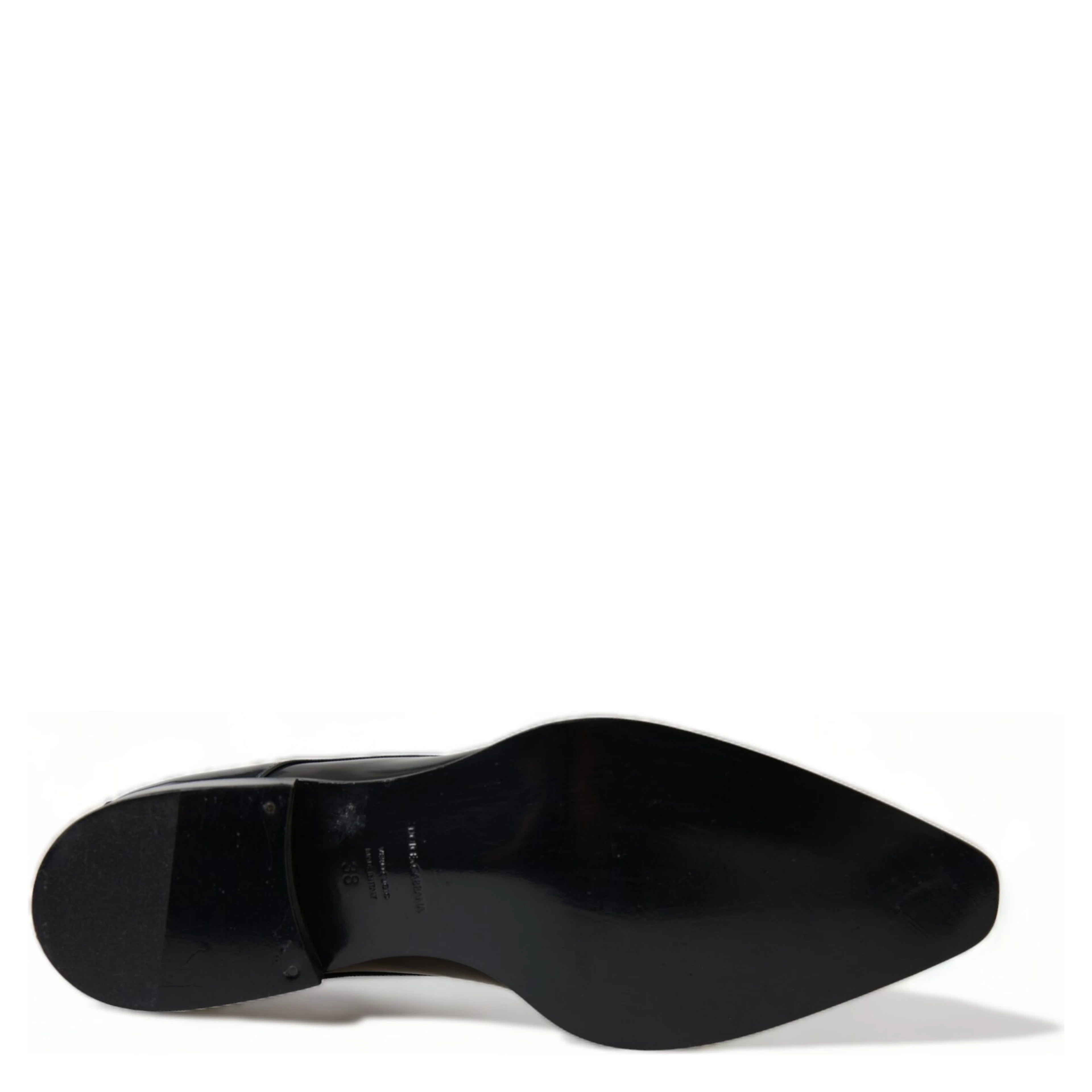 Black Leather Lace Up Formal Flats Shoes