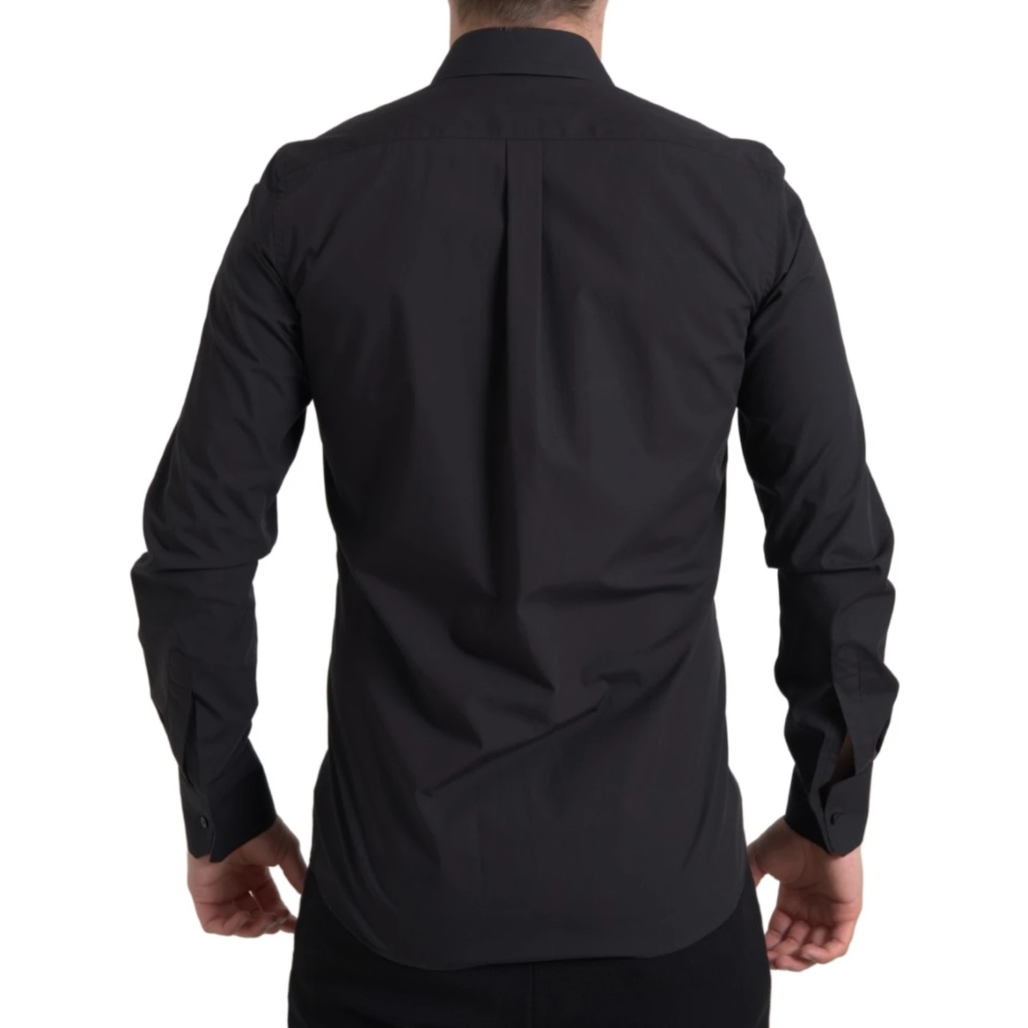 Black Cotton Men Long Sleeves MARTINI Shirt