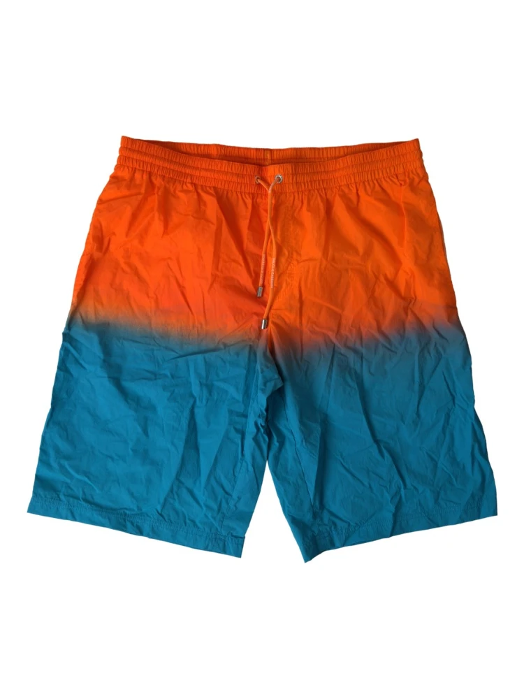 Orange Blue Gradient Beachwear Swimwear Shorts