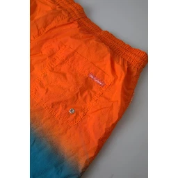 Orange Blue Gradient Beachwear Swimwear Shorts