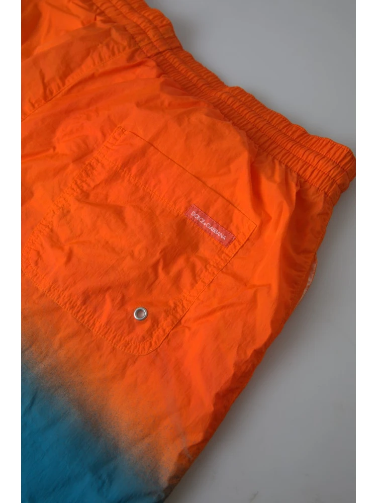 Orange Blue Gradient Beachwear Swimwear Shorts alternative