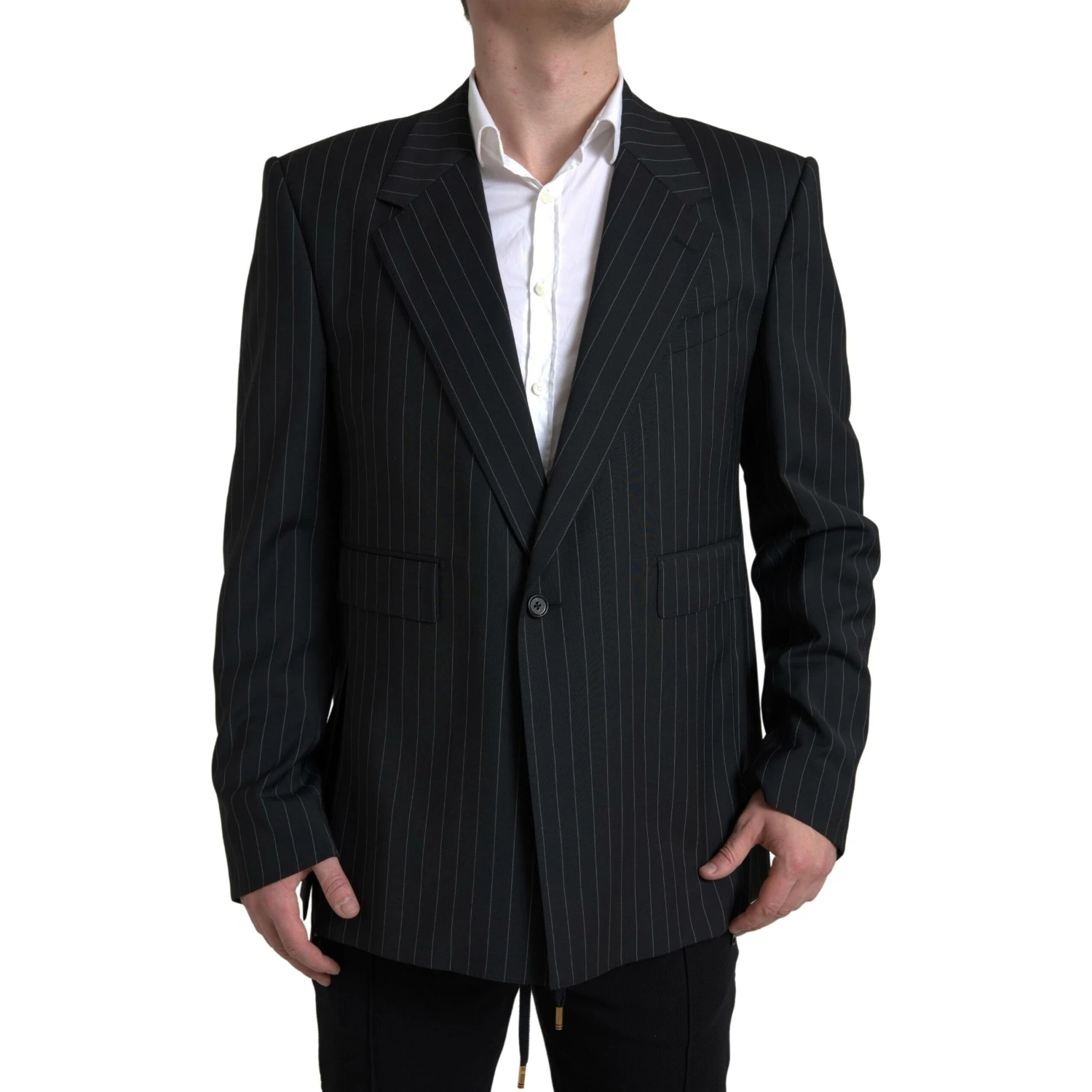 Black Stripe Single Breasted SICILIA Blazer