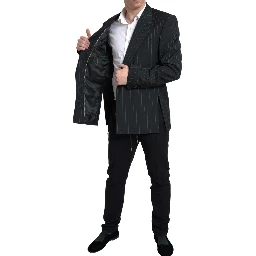 Black Stripe Single Breasted SICILIA Blazer