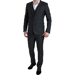 Black 3 Piece Single Breasted MARTINI Suit