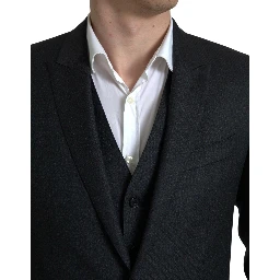 Black 3 Piece Single Breasted MARTINI Suit