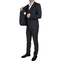 Black 3 Piece Single Breasted MARTINI Suit