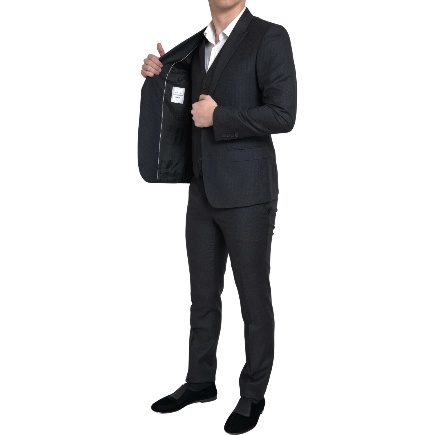 Black 3 Piece Single Breasted MARTINI Suit