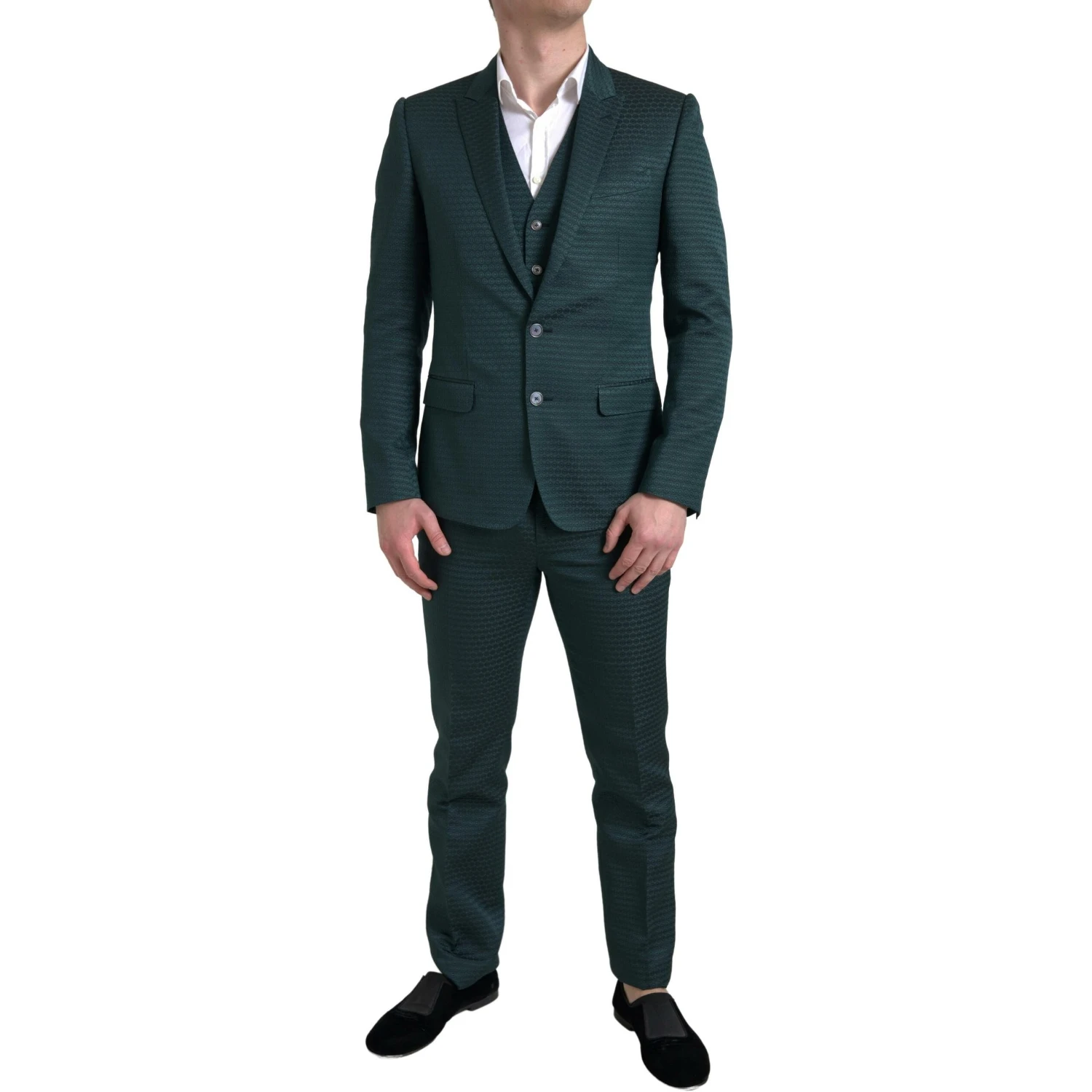 Green 3 Piece Single Breasted MARTINI Suit