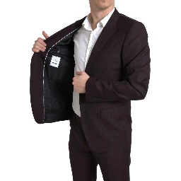 Maroon 2 Piece Single Breasted MARTINI Suit