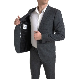 Gray 2 Piece Single Breasted MARTINI Suit