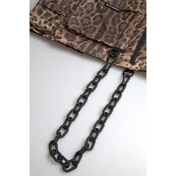 Brown Leopard Silk Sleeveless Sportswear
