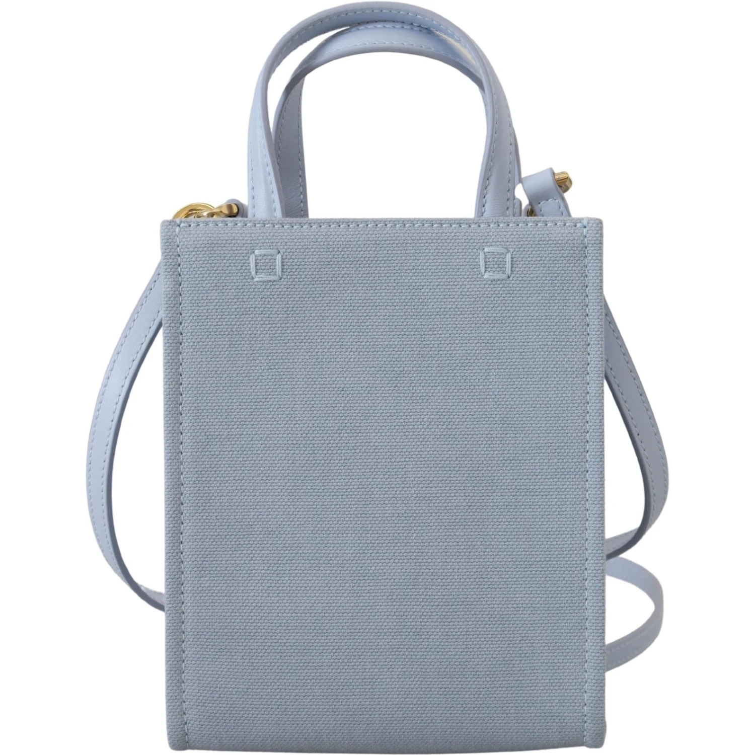 Blue Coated Canvas Vertical Cloud Mini Shoulder Bag