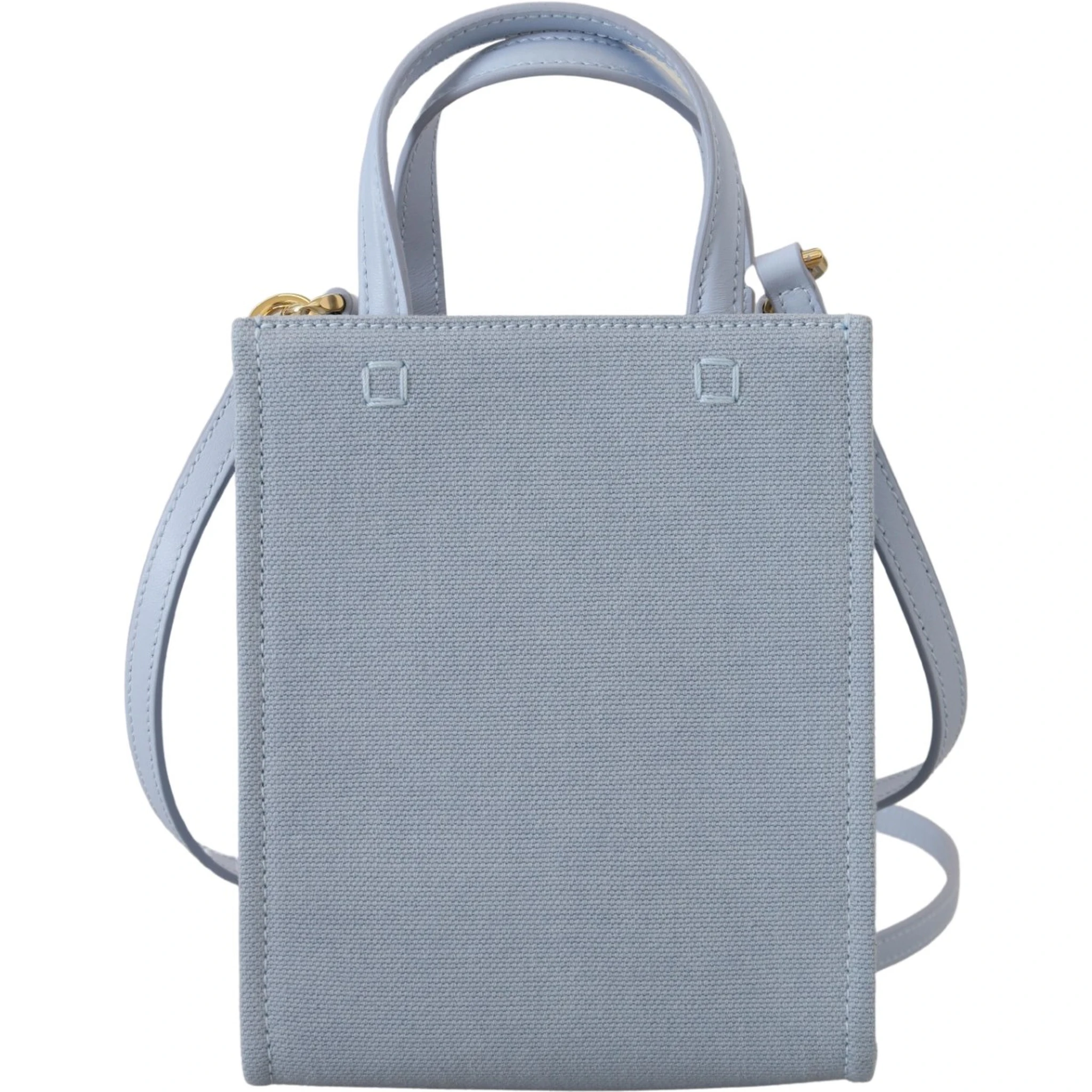 Blue Coated Canvas Vertical Cloud Mini Shoulder Bag