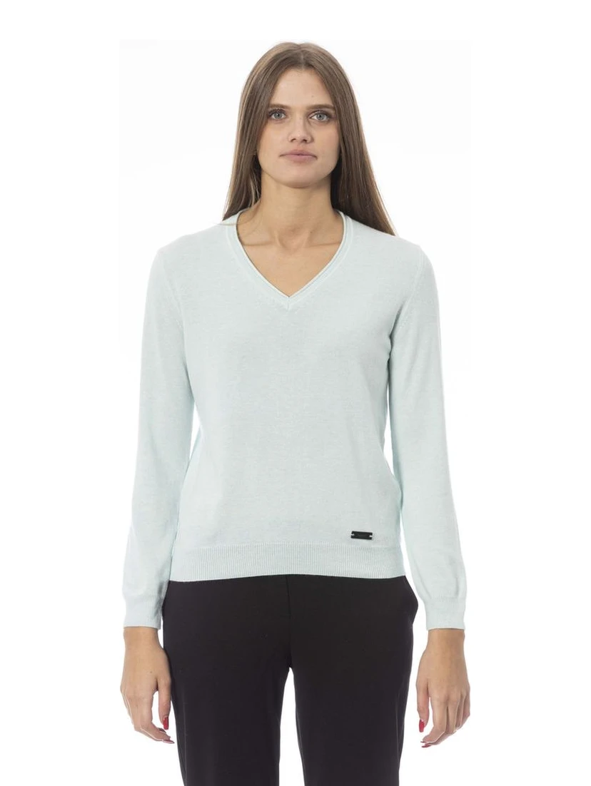 Light Blue Polyamide Sweater