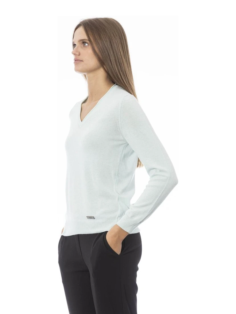 Light Blue Polyamide Sweater