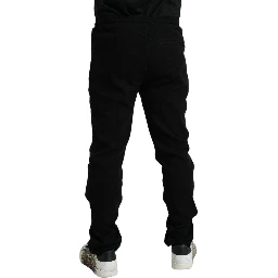 Black Cotton Blend Jogger Sweatpants Pants
