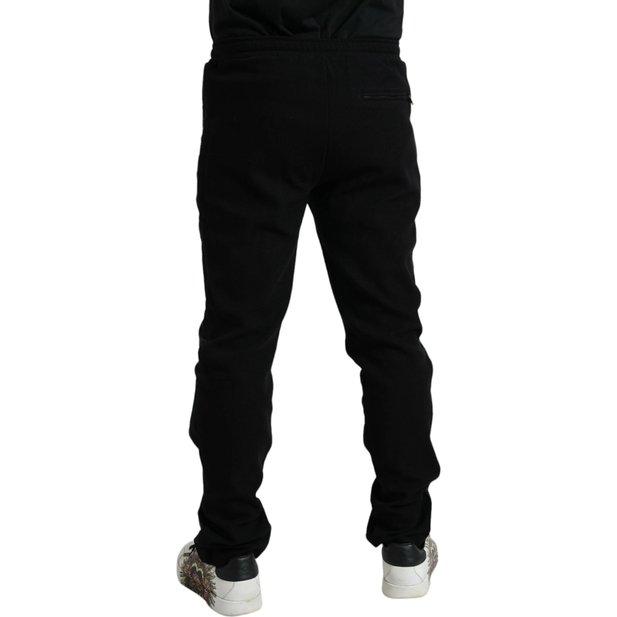 Black Cotton Blend Jogger Sweatpants Pants