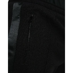 Black Cotton Blend Jogger Sweatpants Pants