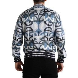 Multicolor Logo Print Bomber Blouson Jacket