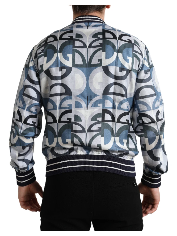 Multicolor Logo Print Bomber Blouson Jacket alternative