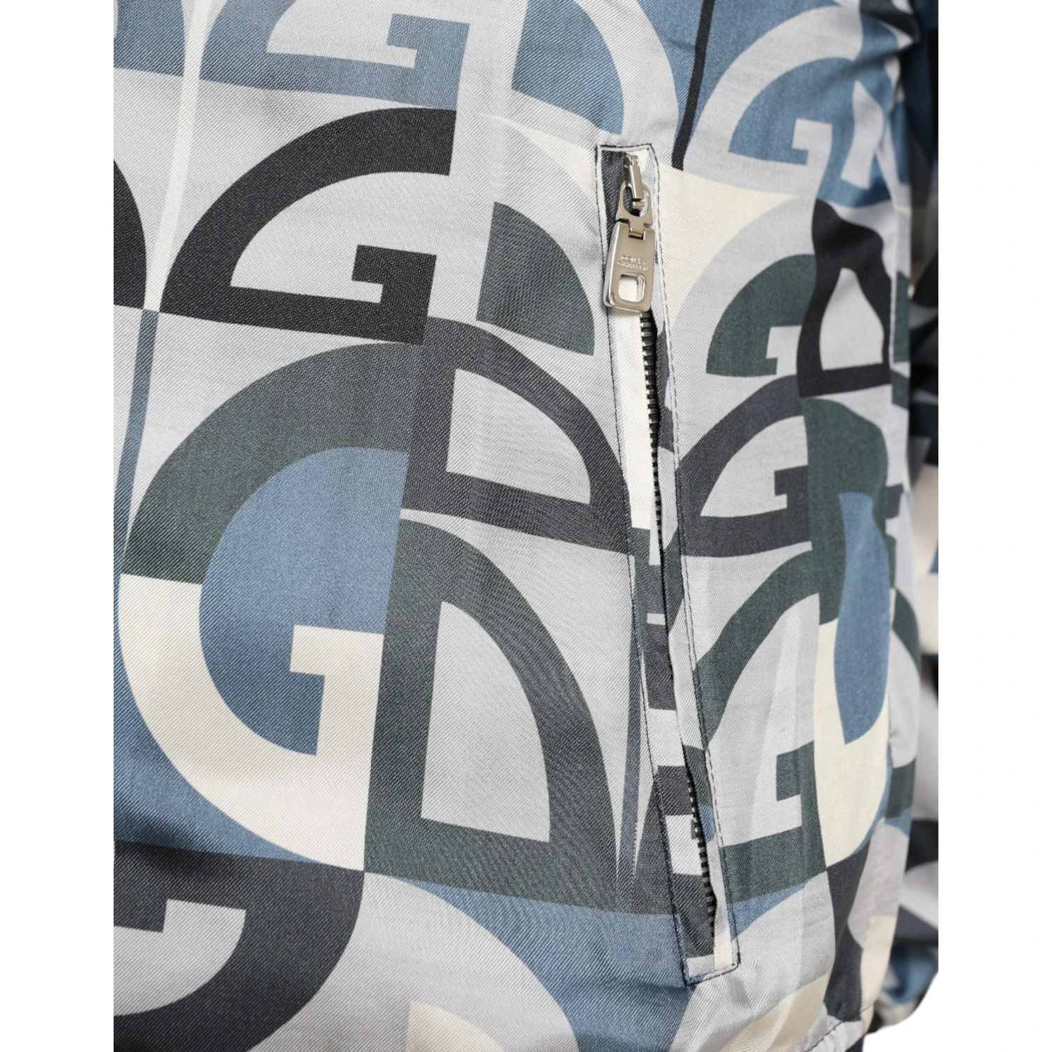 Multicolor Logo Print Bomber Blouson Jacket