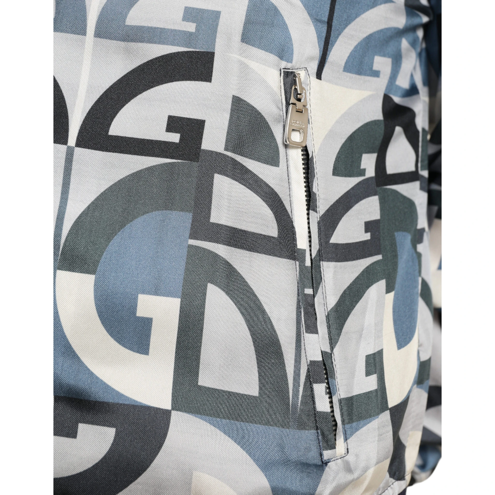 Multicolor Logo Print Bomber Blouson Jacket