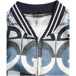 Multicolor Logo Print Bomber Blouson Jacket