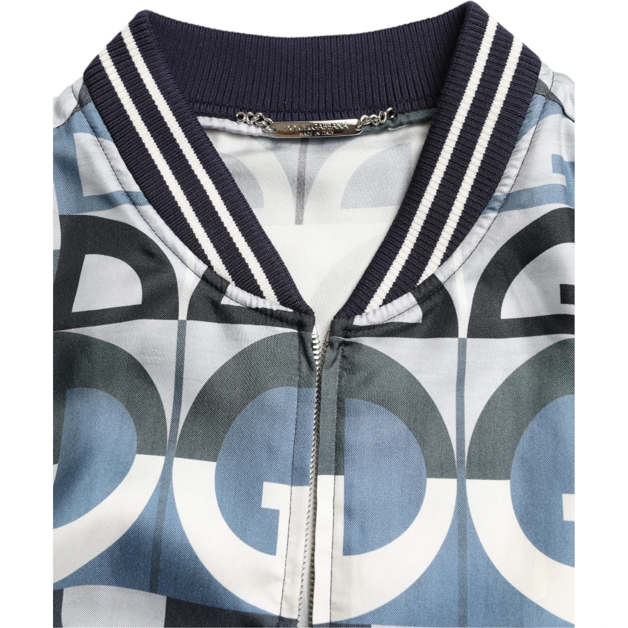 Multicolor Logo Print Bomber Blouson Jacket