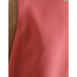 Pink Virgin Wool Sleeveless Mini Dress