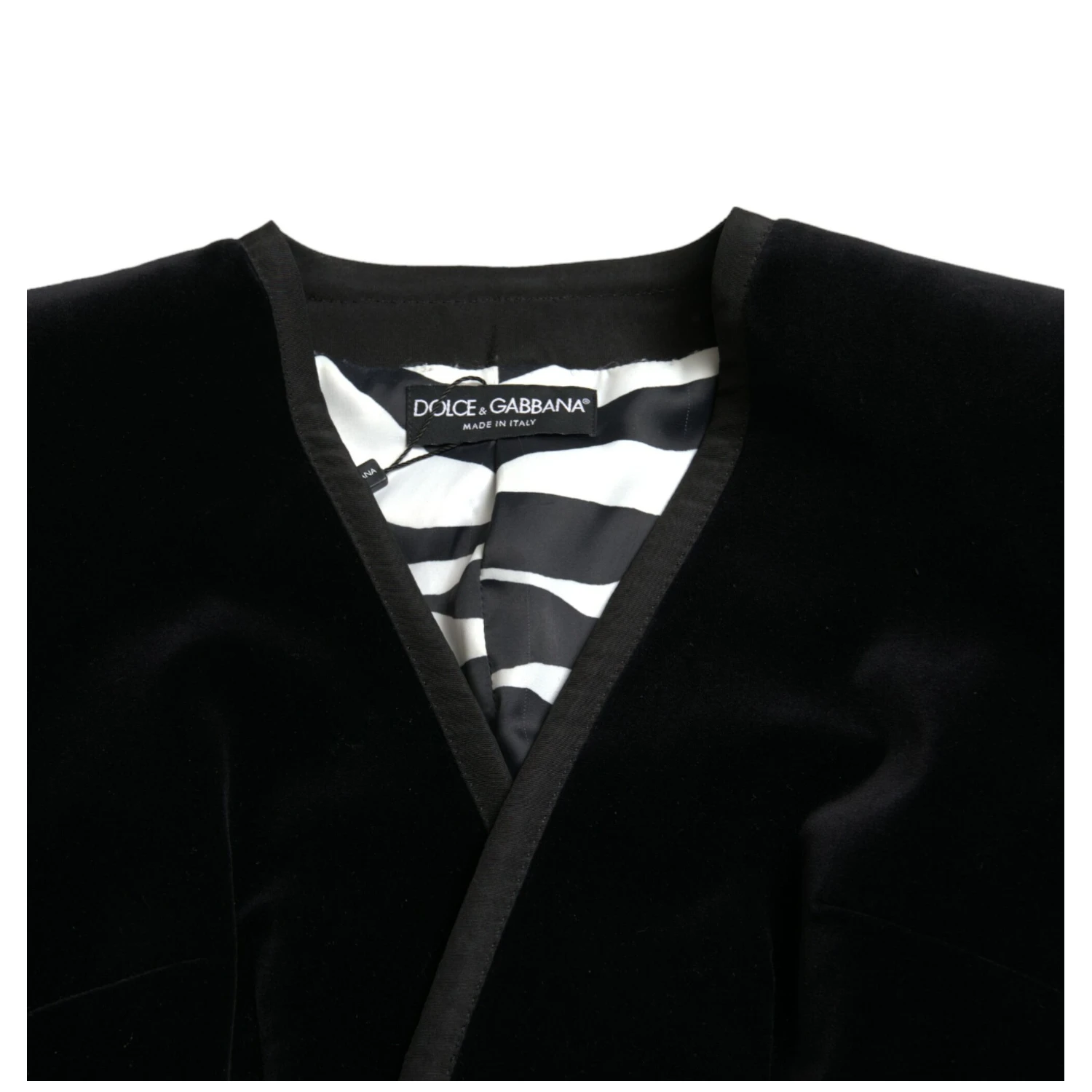 Black Velvet Cotton Double Breasted Jacket