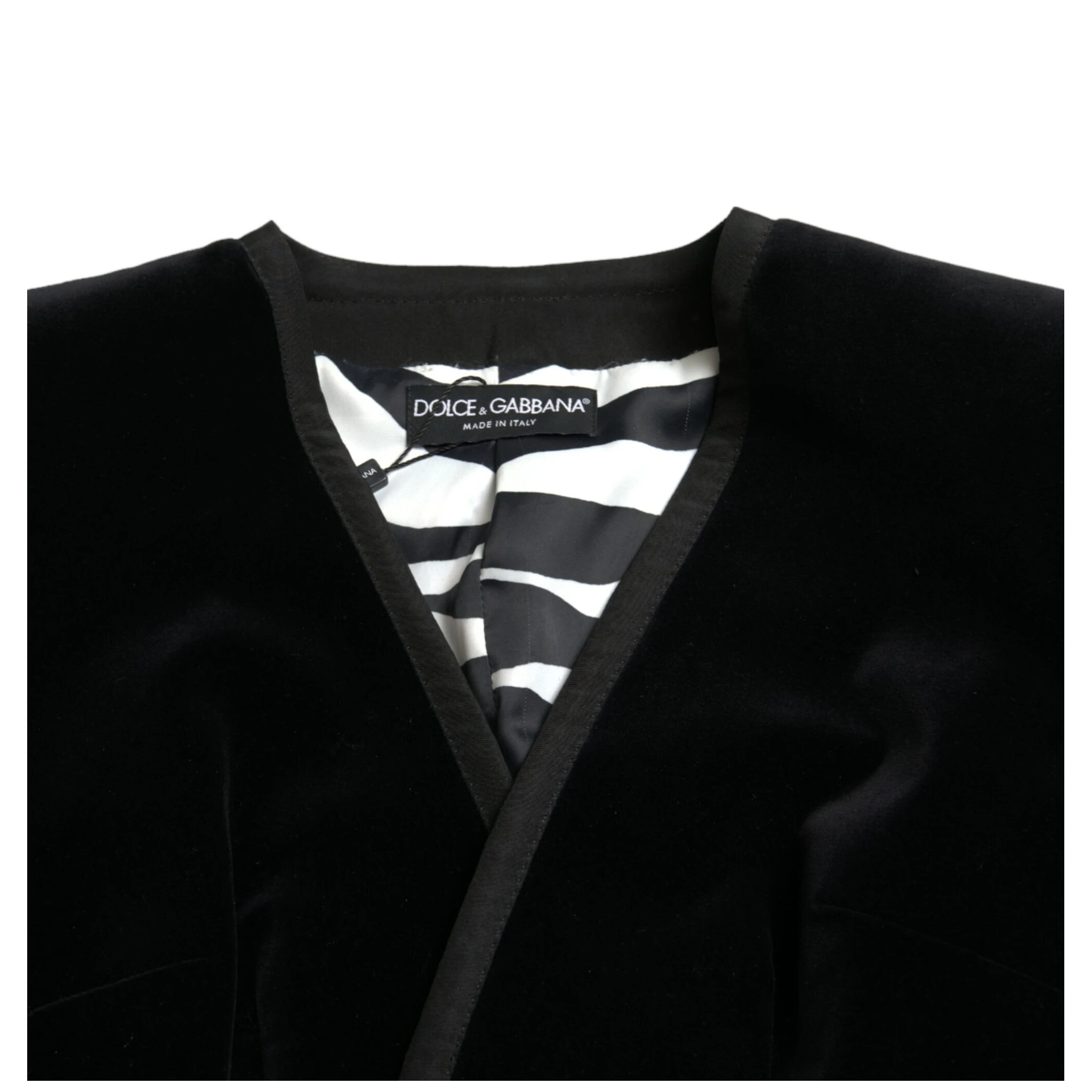 Black Velvet Cotton Double Breasted Jacket