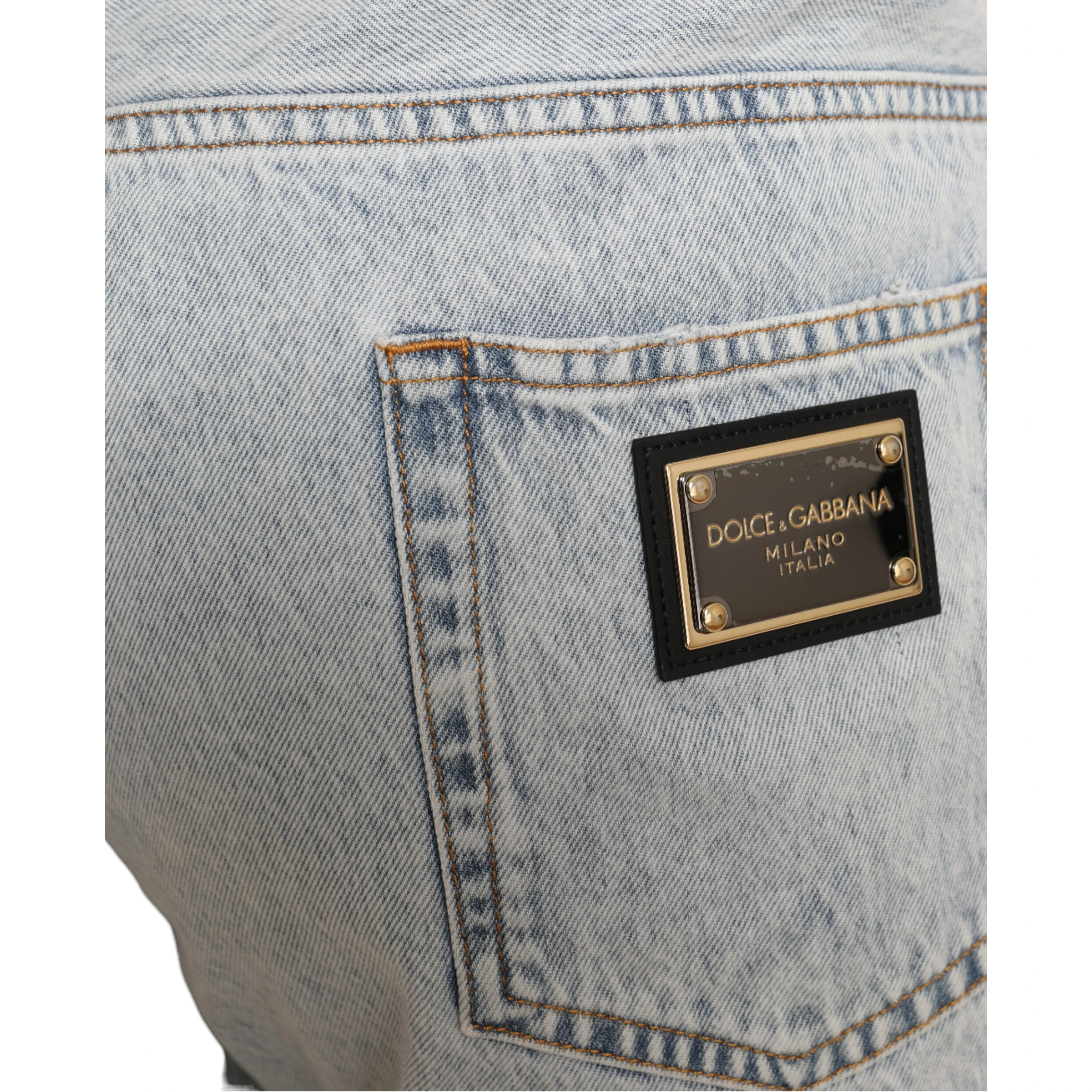 Multicolor Floral Print Denim Bermuda Shorts