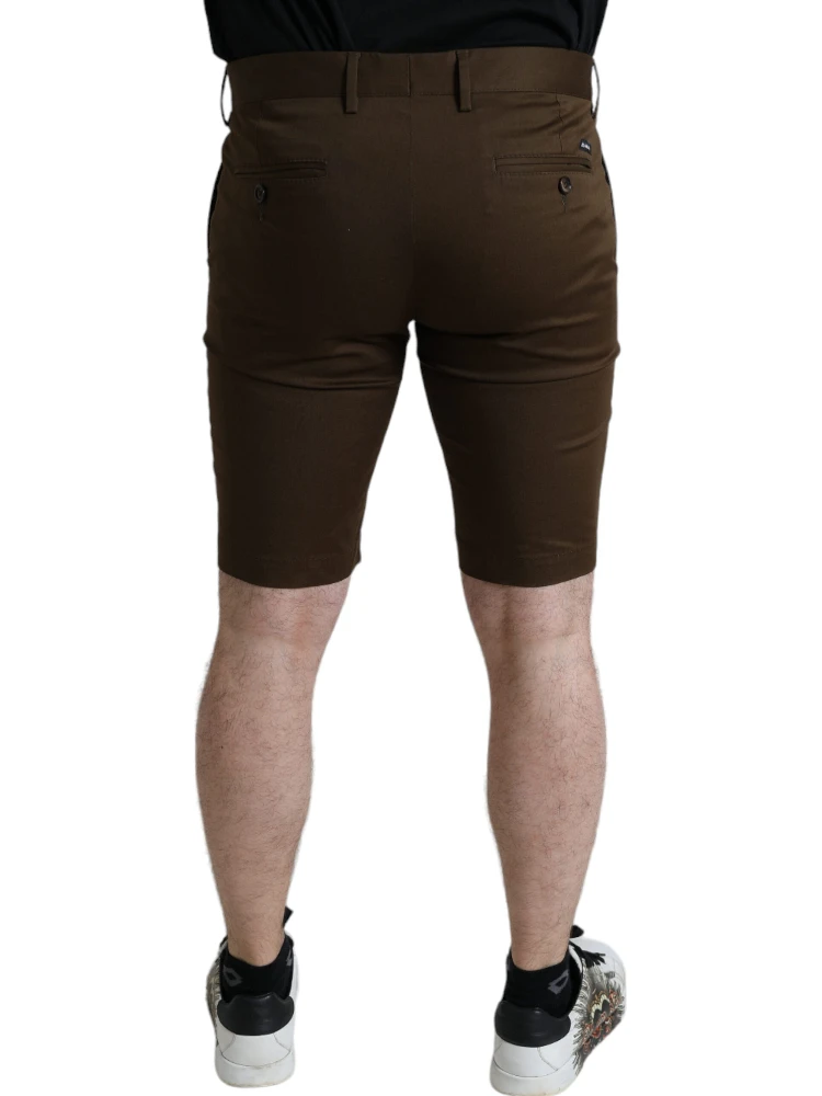 Brown Cotton Stretch Men Bermuda Shorts alternative