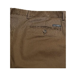 Brown Cotton Stretch Men Bermuda Shorts