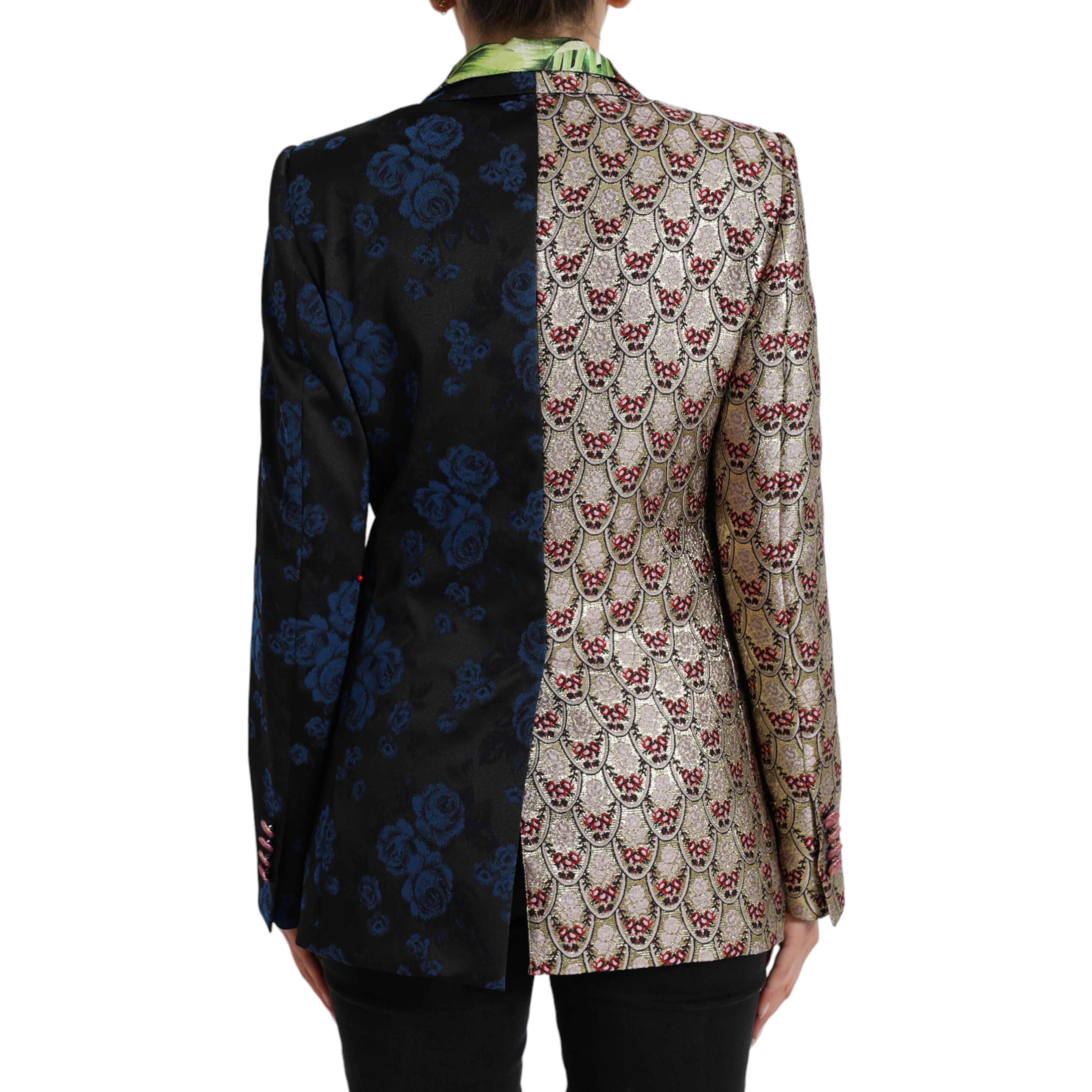 Multicolor Floral Patchwork Jacquard Jacket