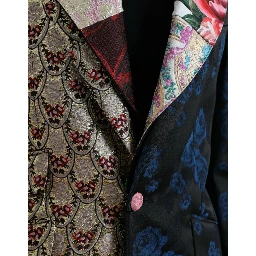 Multicolor Floral Patchwork Jacquard Jacket
