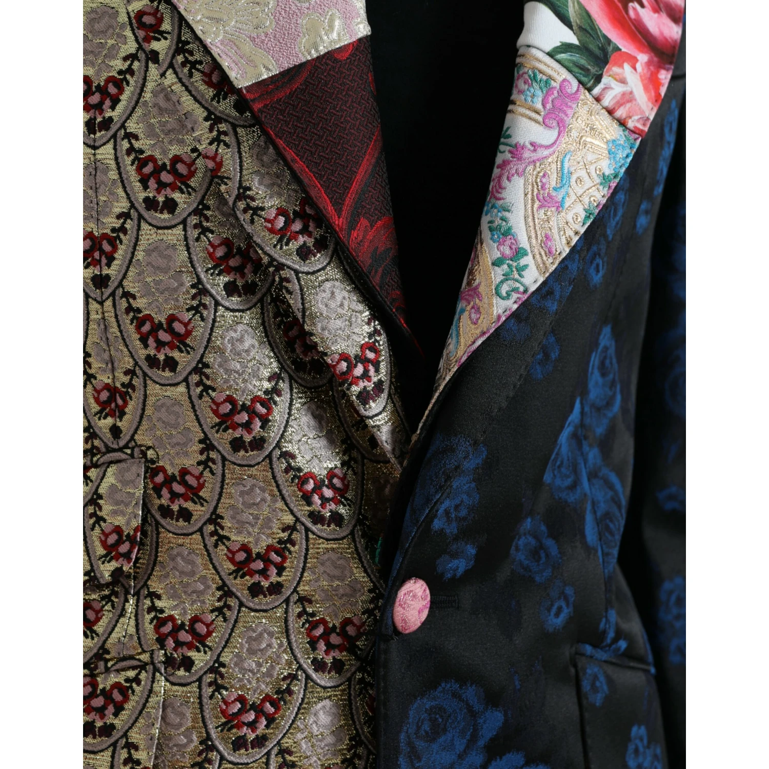 Multicolor Floral Patchwork Jacquard Jacket
